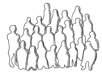 disegno stilizzato di un gruppo di persone