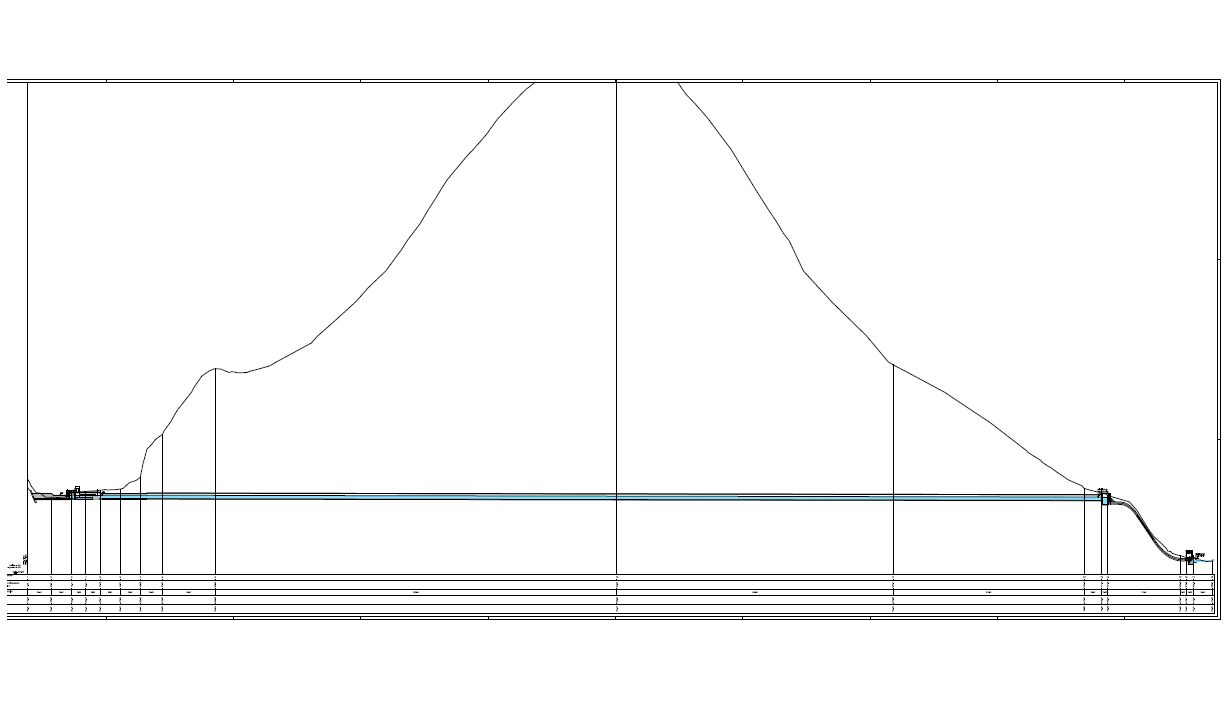 disegno profilo altimetrico centrale idroelettrica