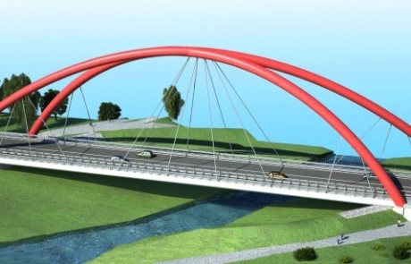 disegno del ponte sul Versa a Mariano