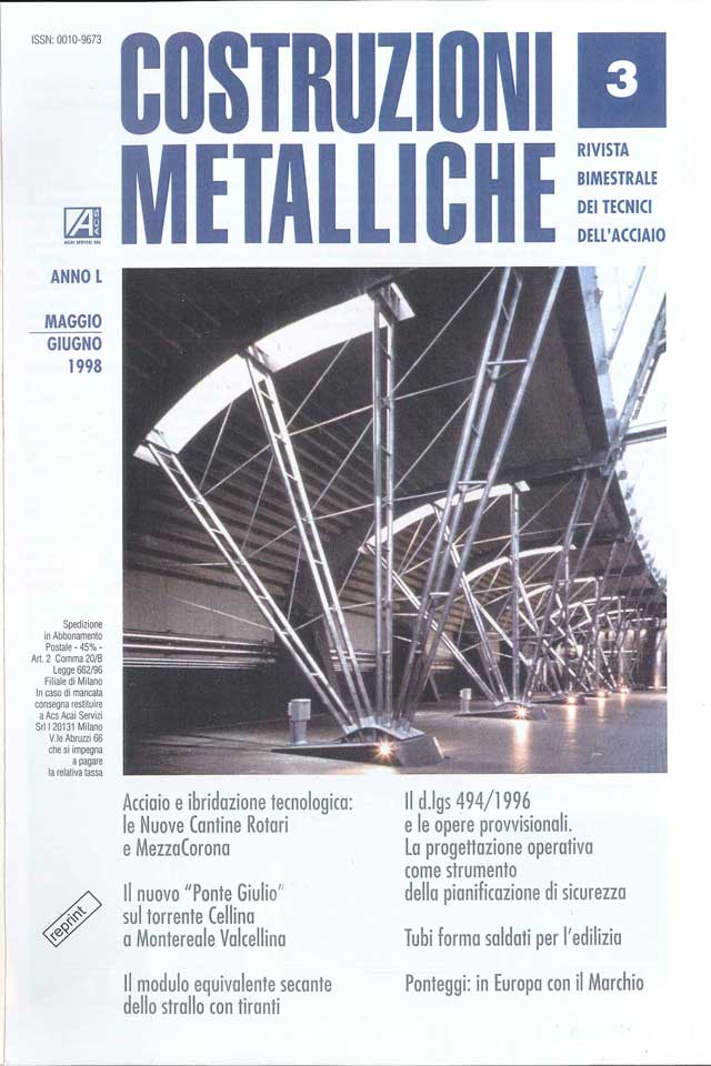 copertina rivista costruzioni metalliche